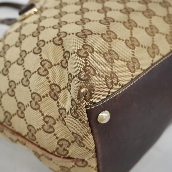 Gucci Tote Bag GG Canvas Beige/Brown Gold Hardware - Picture 7 of 13